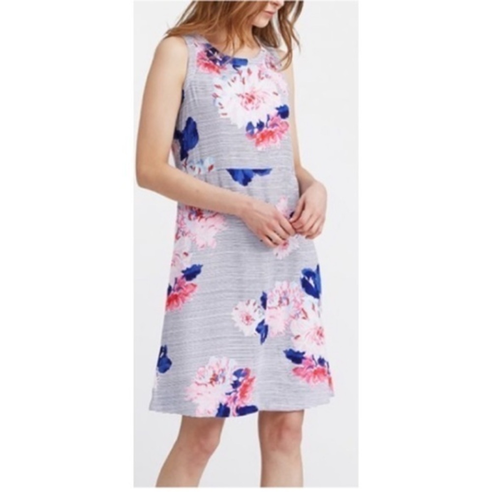 Joules White Posy Stripe Ava Dress